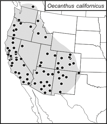 distribution map for Oecanthus californicus