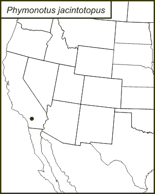 distribution map for Phymonotus jacintotopos