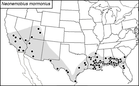 distribution map for Neonemobius mormonius